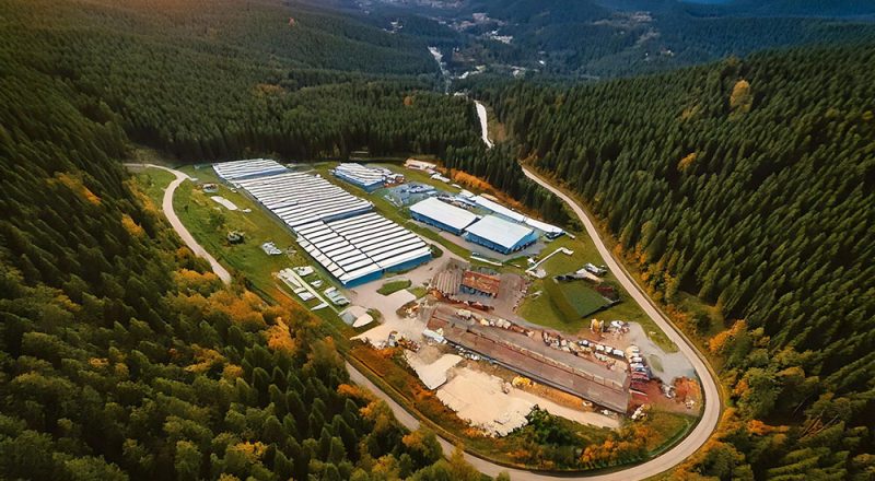 Firefly_generate_an_aerial_image_of_a_company_that_produces_agricultural